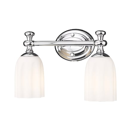 Z-Lite Orion 2 Light Vanity, 13.75in. W x 5.25in. L, Chrome 1102-2V-CH